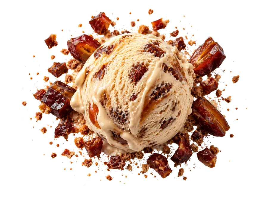 Scoop of double date delite ice cream