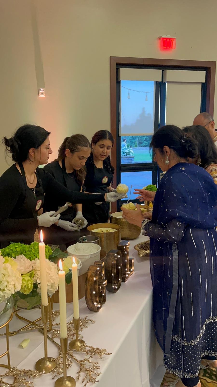 The Gol team serving guests at a catered event
